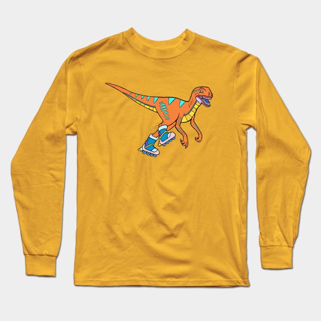 Roller Raptor Long Sleeve T-Shirt by Woah_Jonny